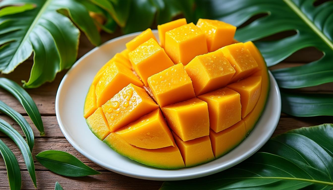 découvrez les informations clés sur les calories de la mangue, un fruit exotique savoureux à consommer avec modération dans le cadre d'une alimentation équilibrée.