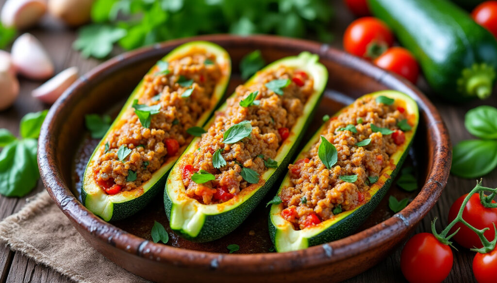 découvrez nos astuces pour préparer des courgettes farcies au four savoureuses et légères, idéales pour un repas healthy et gourmand.