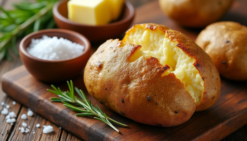 découvrez nos astuces pour réussir vos pommes de terre au four avec une peau délicieusement croustillante et une chair fondante à souhait, parfaites pour vos repas.