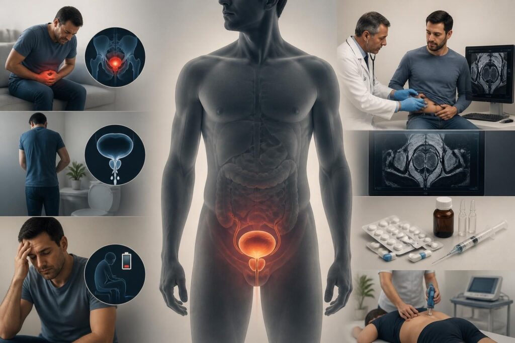 découvrez les symptômes, méthodes de diagnostic et options de traitements de la prostatite chez l’homme pour mieux comprendre cette inflammation de la prostate et ses impacts.