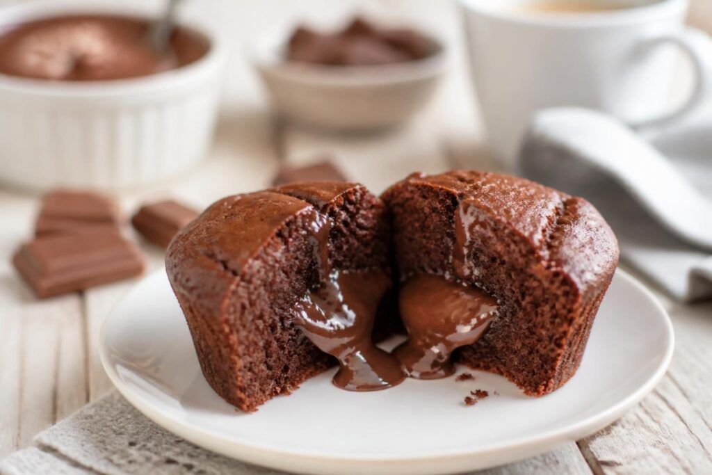 découvrez notre recette facile et rapide pour préparer des muffins au cœur coulant de chocolat au lait, parfaits pour un dessert gourmand et fondant.