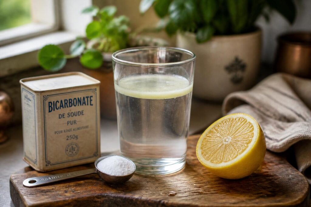 découvrez un remède de grand-mère efficace contre les brûlures d'estomac : l'association naturelle de bicarbonate de soude et de citron pour apaiser rapidement les gênes digestives.