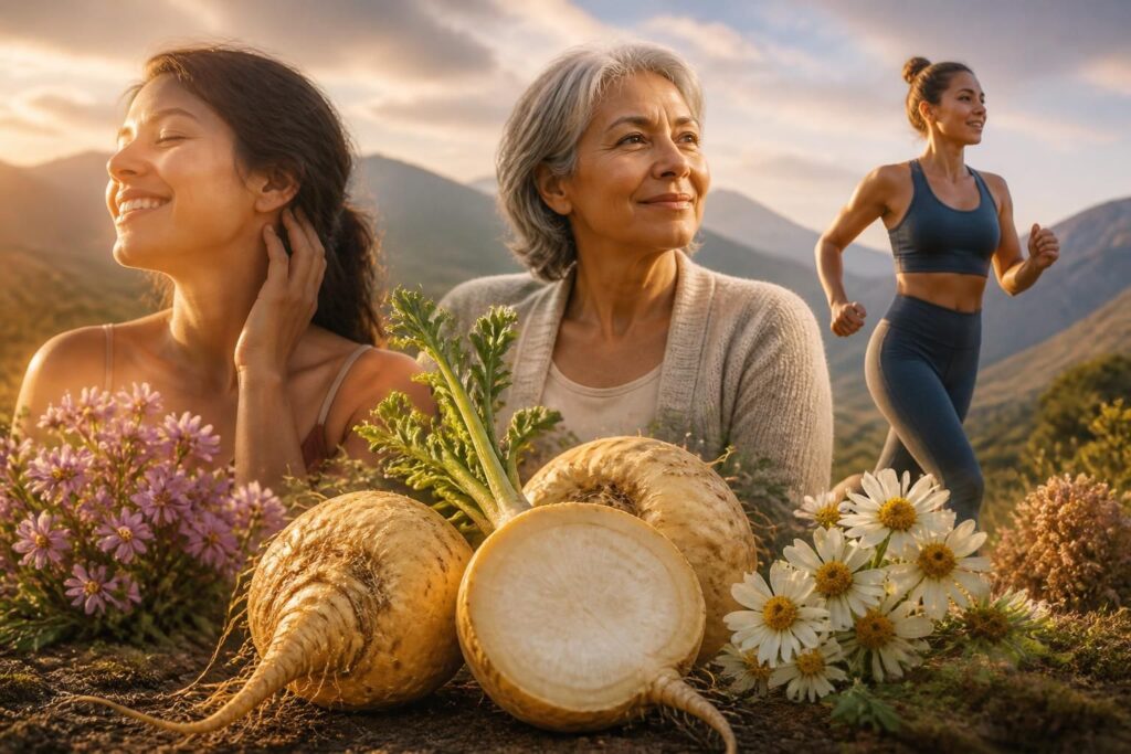 découvrez les bienfaits de la maca sur la fertilité, la ménopause et la vitalité. améliorez votre énergie et votre équilibre hormonal naturellement.