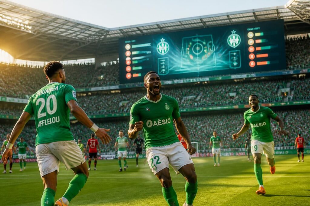 suivez en direct tous les matchs de saint étienne : consultez le calendrier, regardez les chaînes diffusant les rencontres et obtenez les résultats en temps réel.