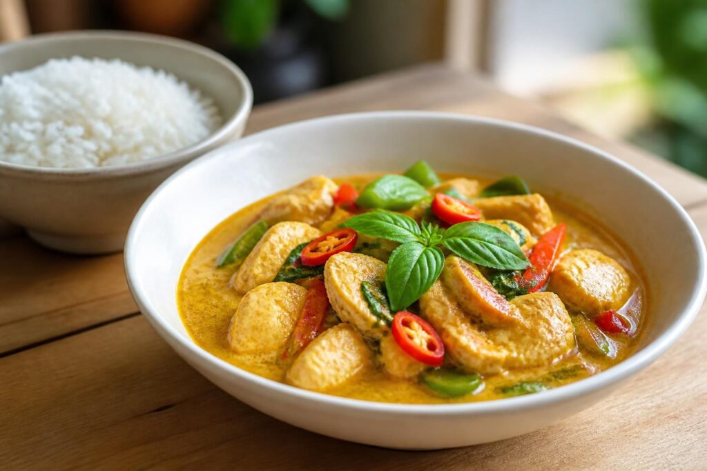 découvrez notre recette facile de poulet au curry et lait de coco à la thaïlandaise, un plat savoureux et rapide à préparer pour régaler toute la famille.